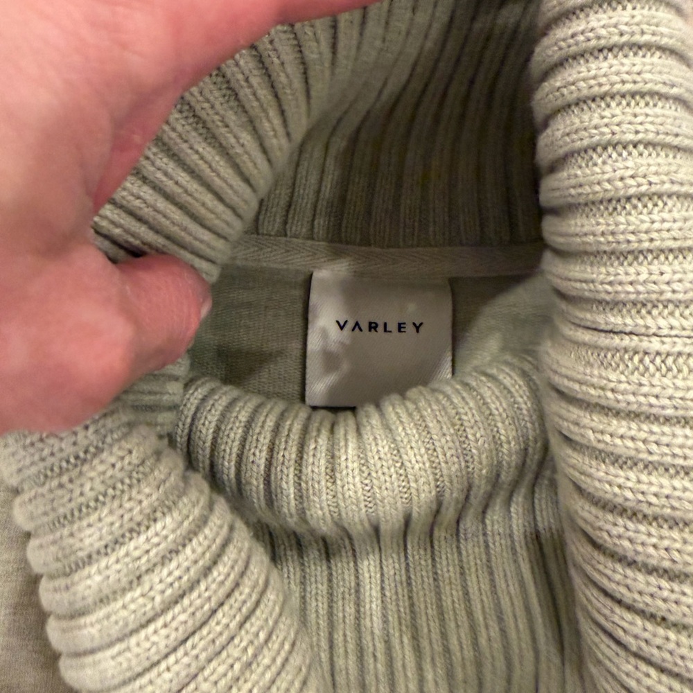 Varley Soft Gray Cowl Neck Sweater/pant set - Picture 2 of 3